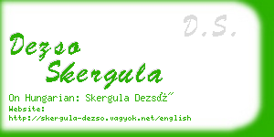 dezso skergula business card